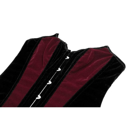 Dark in Love Crimson Vampiric Velvet Corset Top
