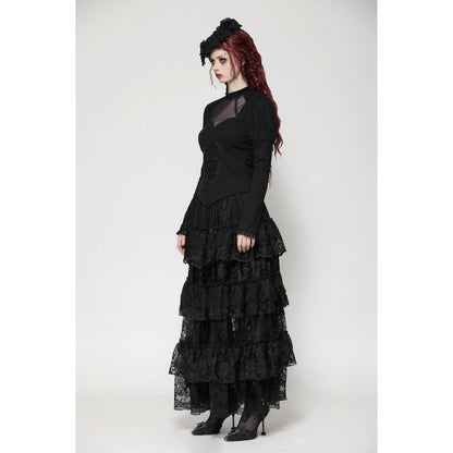 Dark in Love Cressida Gothic Princess Layered Cake Skirt - Kate's Clothing