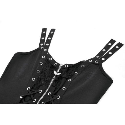Dark in Love Punk Lace-Up Corset Style Top