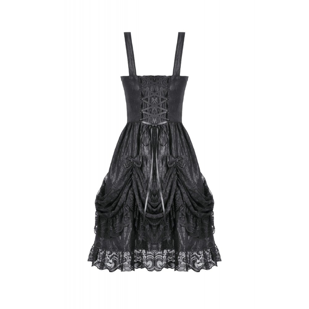 Dark in Love Shadow Lament Ruched Lolita Dress