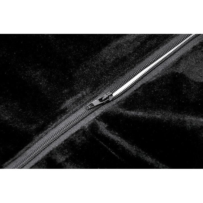 Dark in Love Gothic Black & Red Velvet Lace Corset