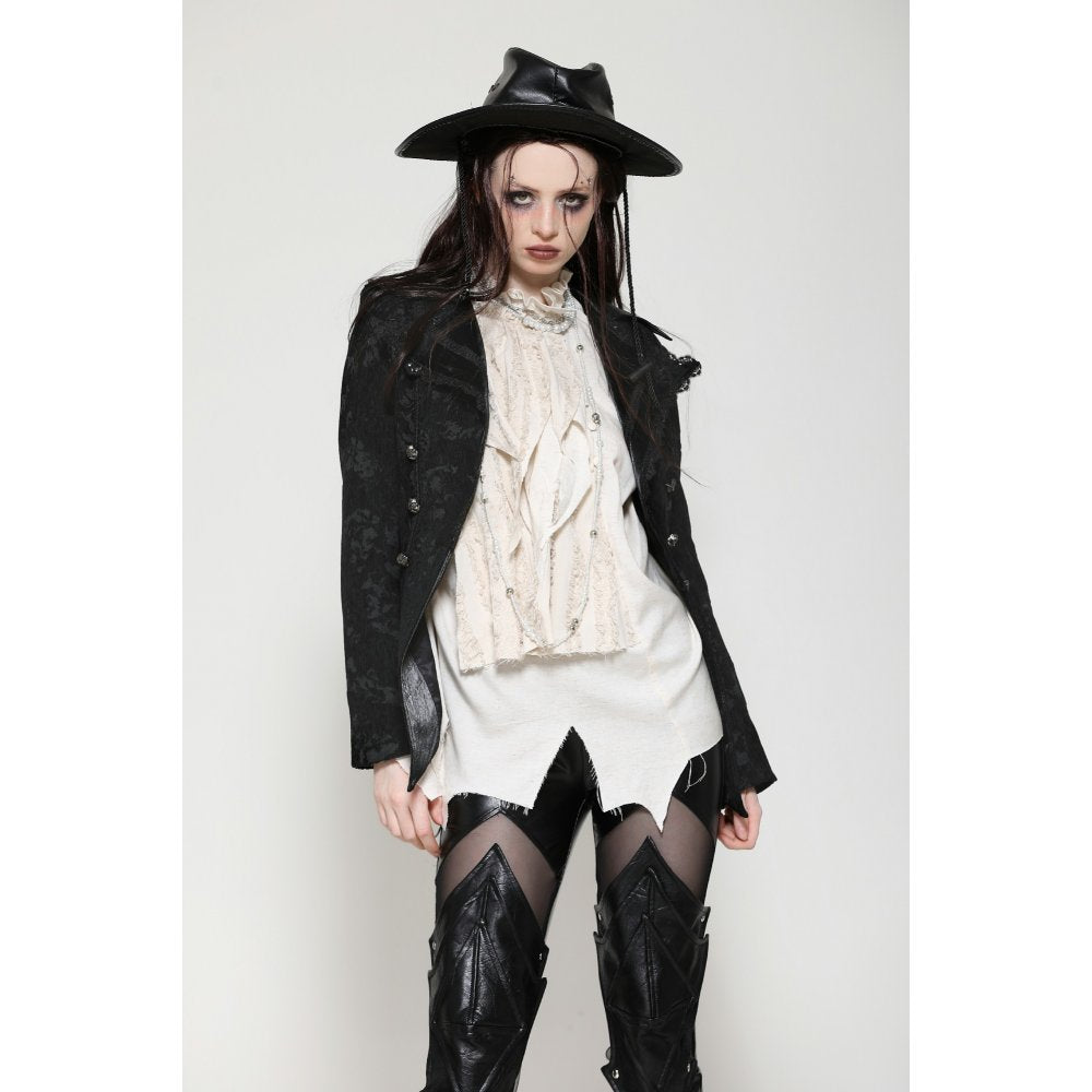 Dark in Love Arwen Black Brocade Jacket - Kate's Clothing