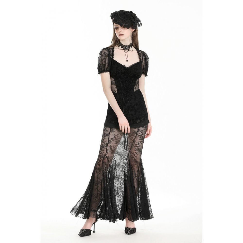 Dark in Love Verena Gothic Fishtail Dress - Kate's Clothing