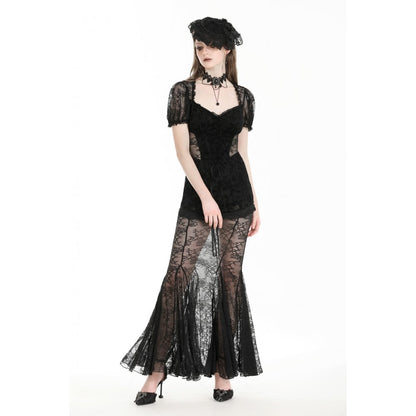 Dark in Love Verena Gothic Fishtail Dress - Kate's Clothing