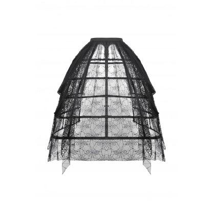Dark in Love Azeneth Tattered Spiderweb Birdcage Petticoat Skirt