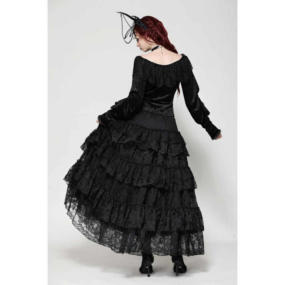 Dark in Love Cressida Gothic Princess Layered Cake Skirt - Kate's Clothing