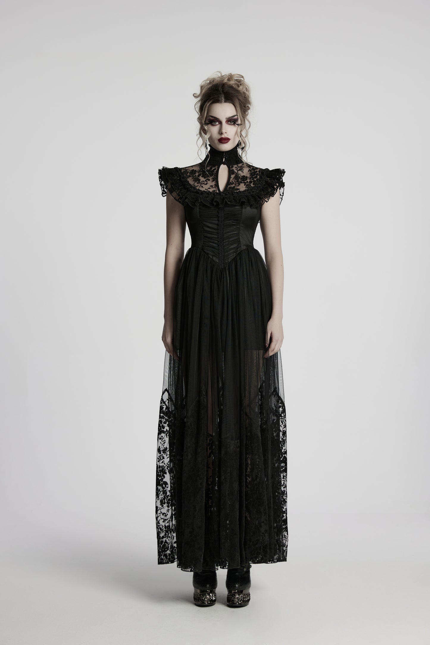 Punk Rave Seraphina Goth Flying Sleeve Dress