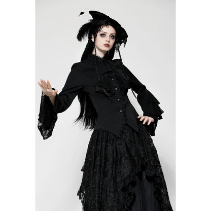 Dark in Love Odesia Gothic Ruffled Ladies Shirt - Kate's Clothing