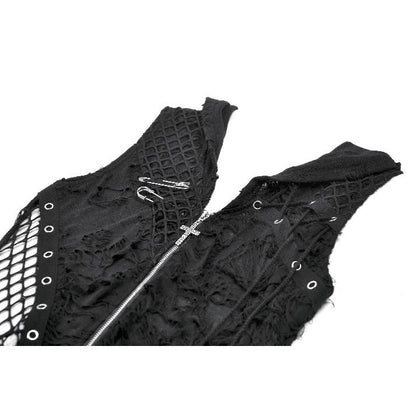 Dark in Love Rebel Punk Asymmetric Hooded Top