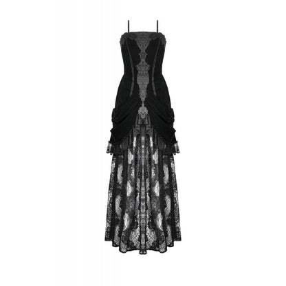 Dark in Love Vampiress Royal Velvet and Lace Maxi Dress