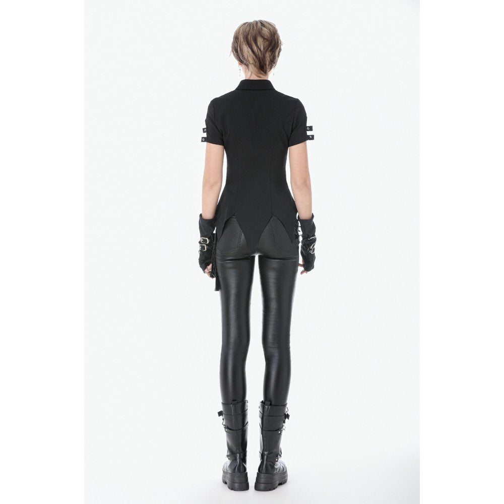 Dark in Love Ruptured Lace-Up Punk Shirt