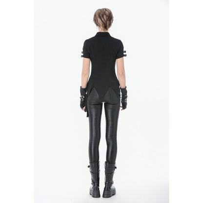 Dark in Love Ruptured Lace-Up Punk Shirt