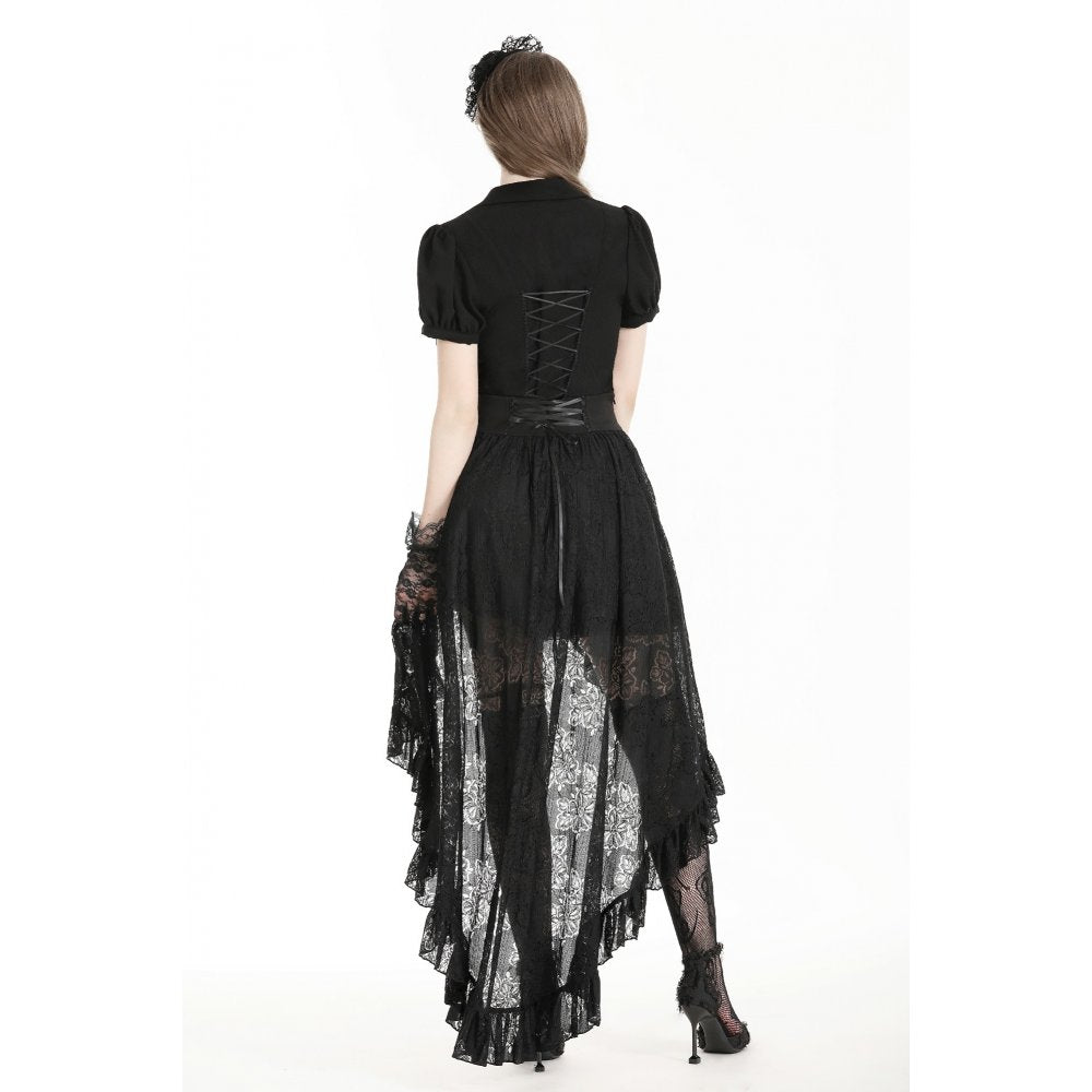 Dark in Love Halia Gothic Hi-lo Skirt - Kate's Clothing
