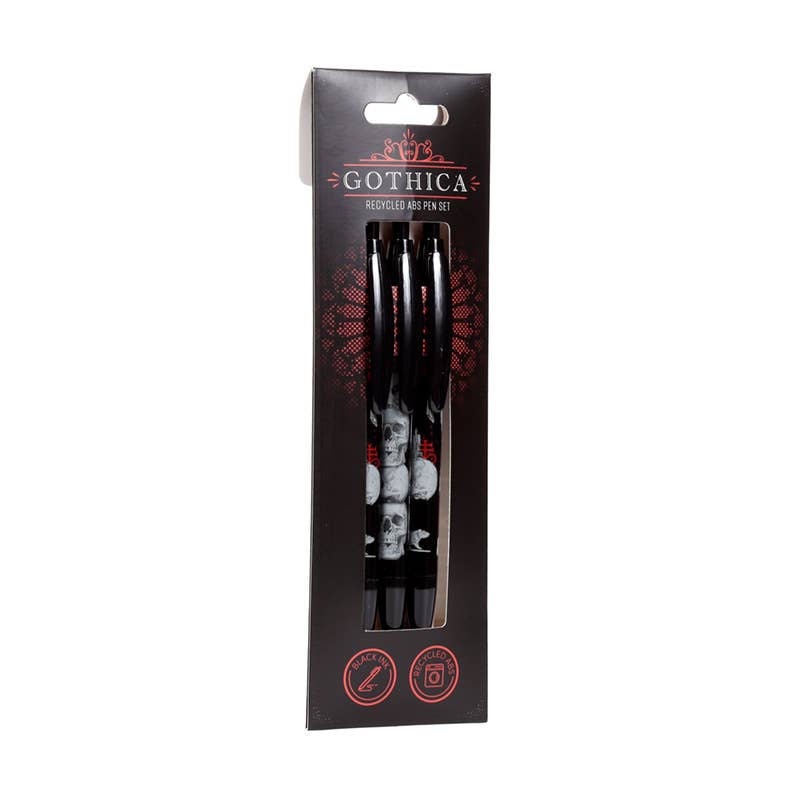 Gothic Gifts Gothica Recycled ABS (RABS) Pen Set of 3