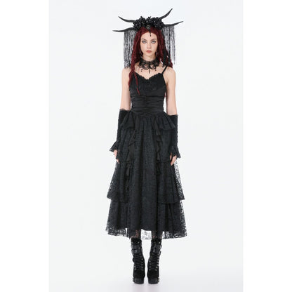 Dark in Love Gothic Satin Lace Dress