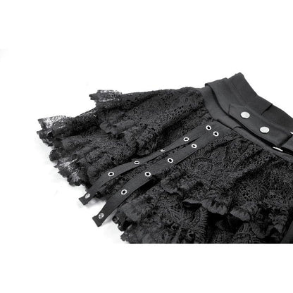 Dark in Love Astrid Lace Buckle Skirt