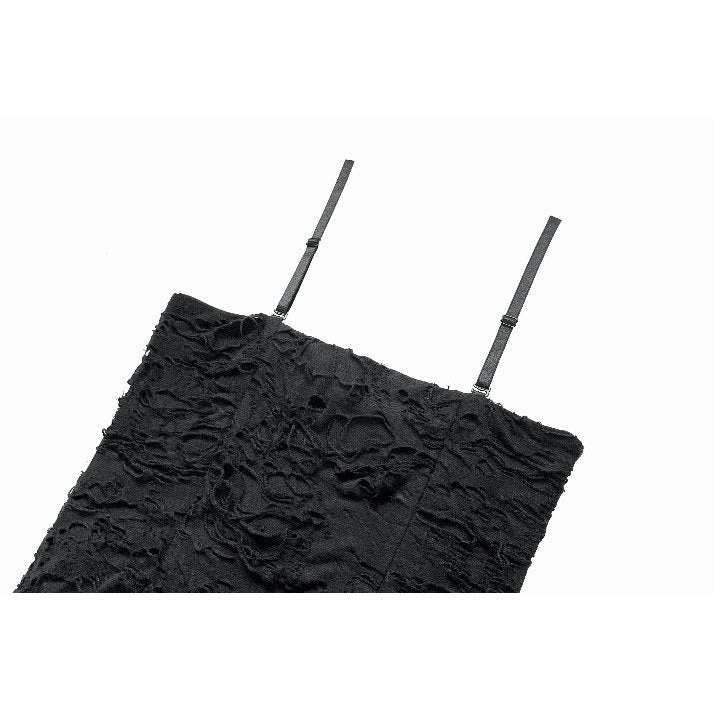 Dark in Love Shredded Harness Asymmetric Dress