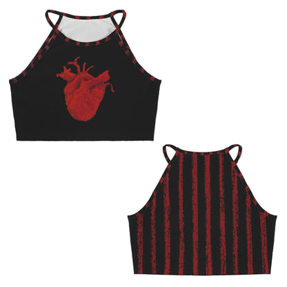 ANTIBrand Take My Heart halter crop top with painted heart