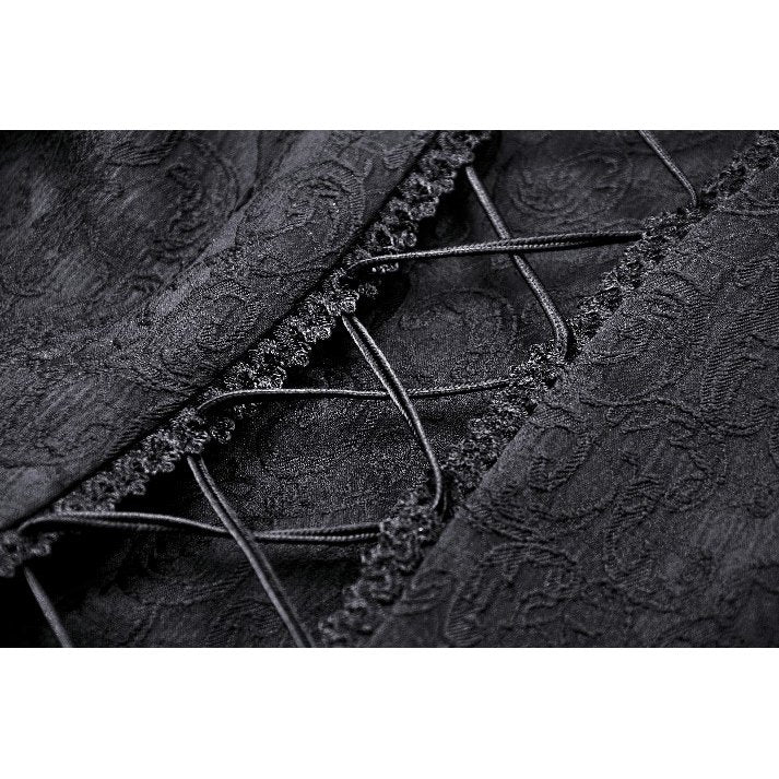 Dark in Love Felicity Gothic Lacey Zip Up Tailcoat Shirt - Kate's Clothing