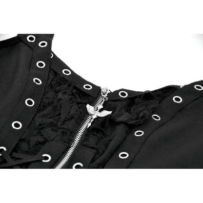 Dark in Love Punk Lace-Up Corset Style Top