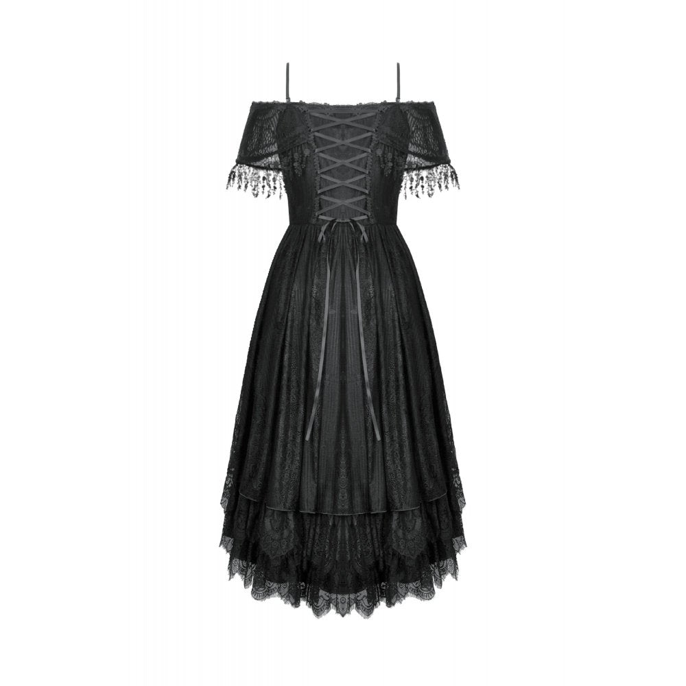 Dark in Love Soraya Gothic Lace High-Low Dress