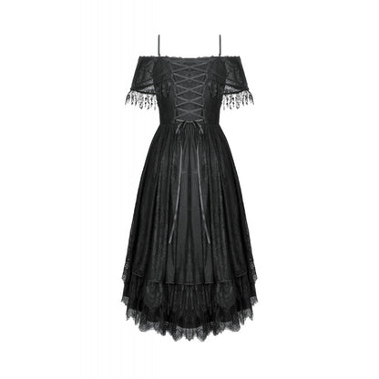Dark in Love Soraya Gothic Lace High-Low Dress