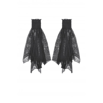 Dark in Love Seraphine Black Lace Ruffle Arm Sleeves