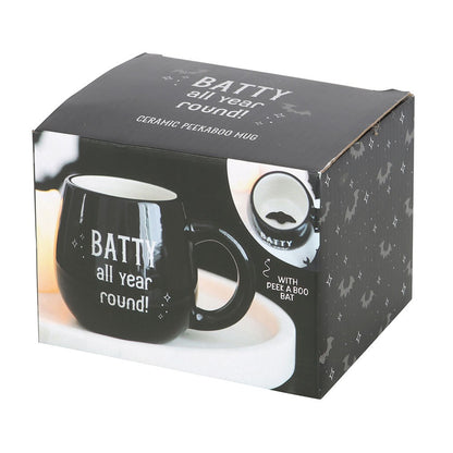 Gothic Gifts Batty All Year Round Rounded Peekaboo Mug