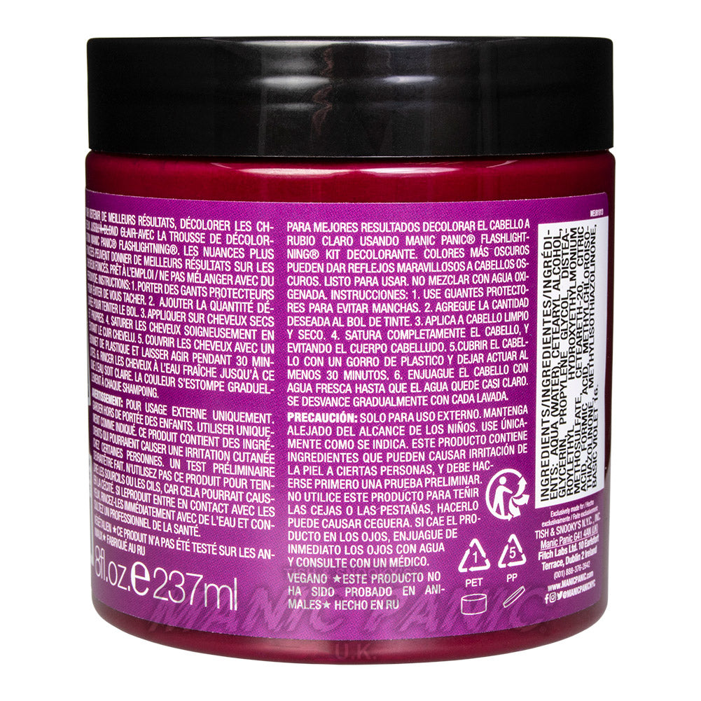 Manic Panic High Voltage Classic Colour Hair Dye - Fuschia Shock Large Pot (237ml / 8oz)