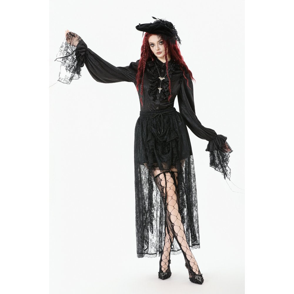 Dark in Love Sabina High-Low Sheer Lace Skirt