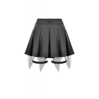Dark in Love Punk Mesh Layered Skort Shorts