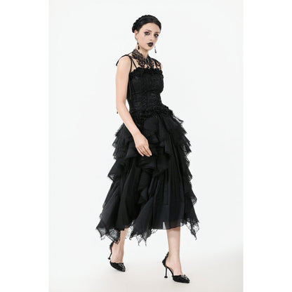 Dark in Love Selene Ruffled Floral Jacquard Corset Top