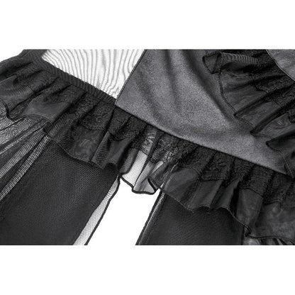 Dark in Love Seraphina Tiered Mesh & Ruffle Goth Gown