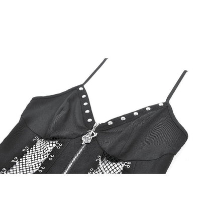 Dark in Love Punk Sleeveless Dress with Chains