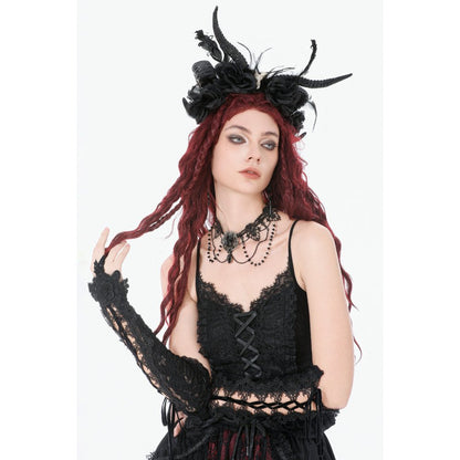Dark In Love Adelina Vintage Lace Layered Choker