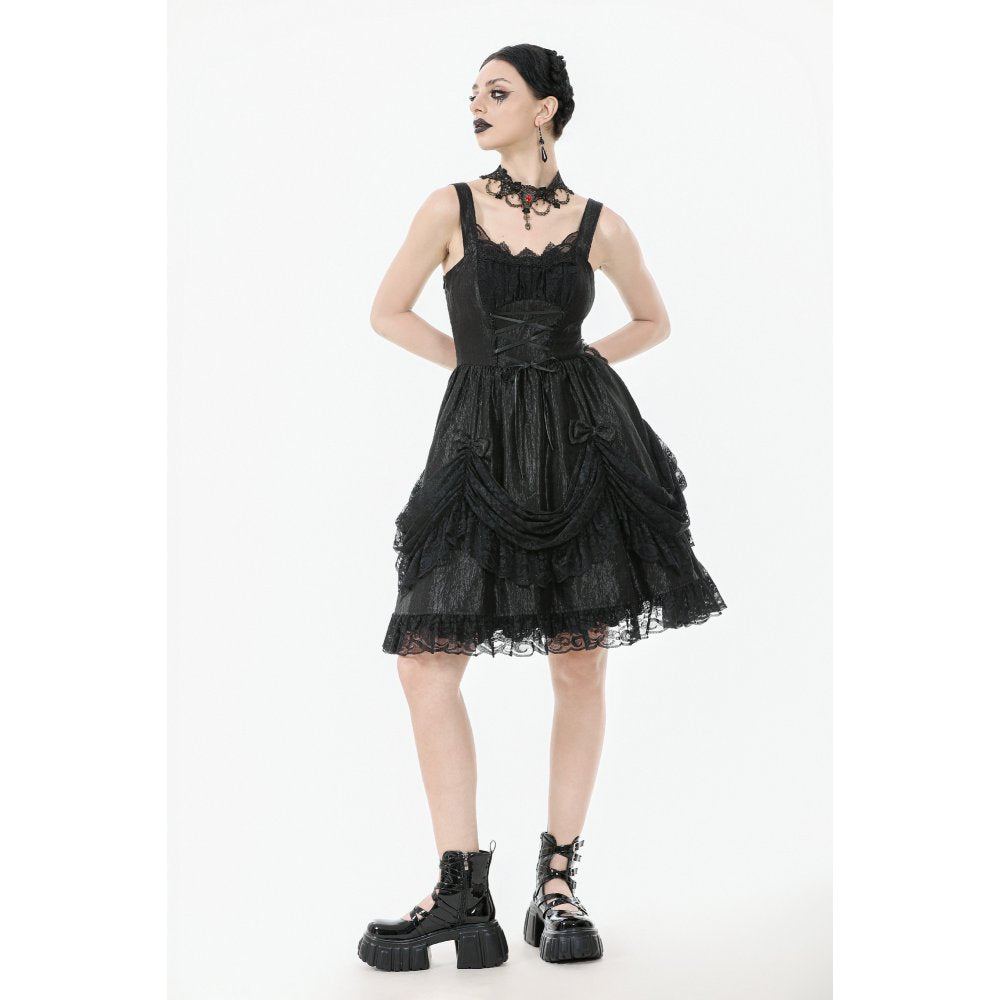 Dark in Love Shadow Lament Ruched Lolita Dress