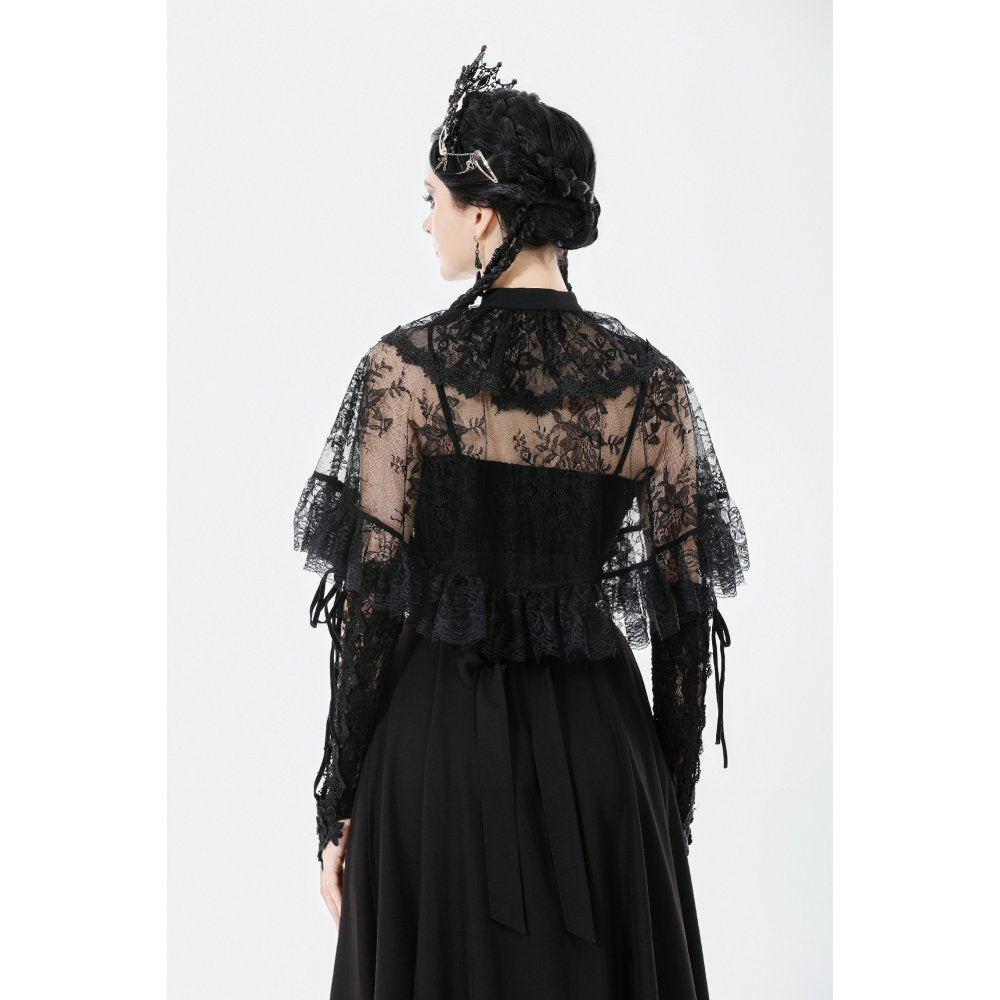 Dark in Love Bellatrix Lace Ruffle Capelet