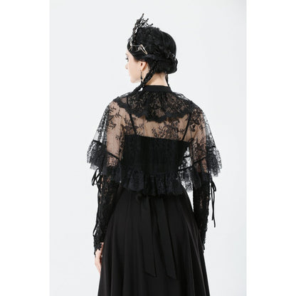 Dark in Love Bellatrix Lace Ruffle Capelet