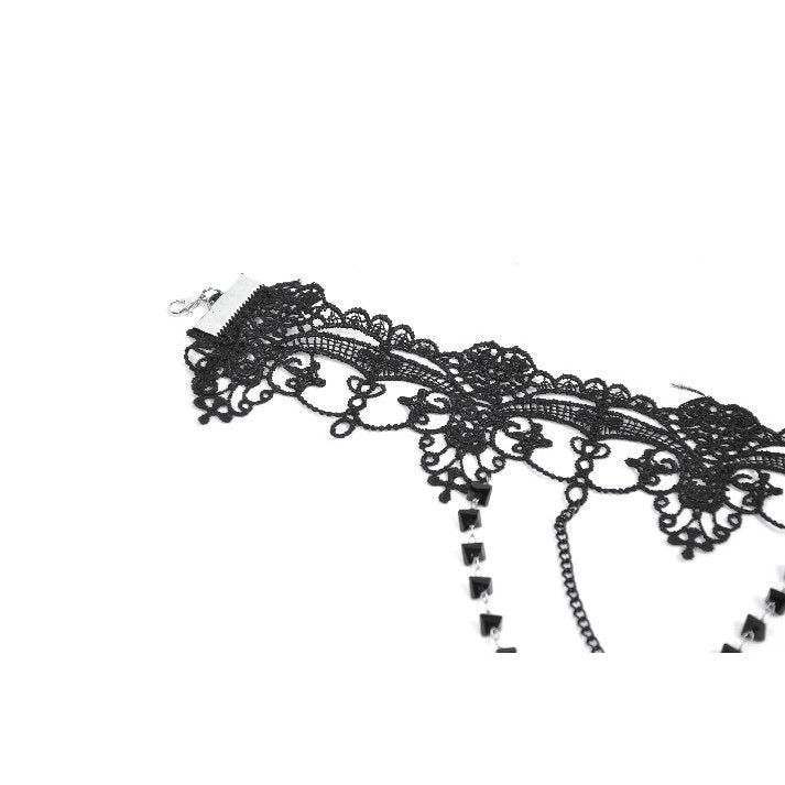 Dark In Love Adelina Vintage Lace Layered Choker