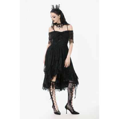 Dark in Love Soraya Gothic Lace High-Low Dress