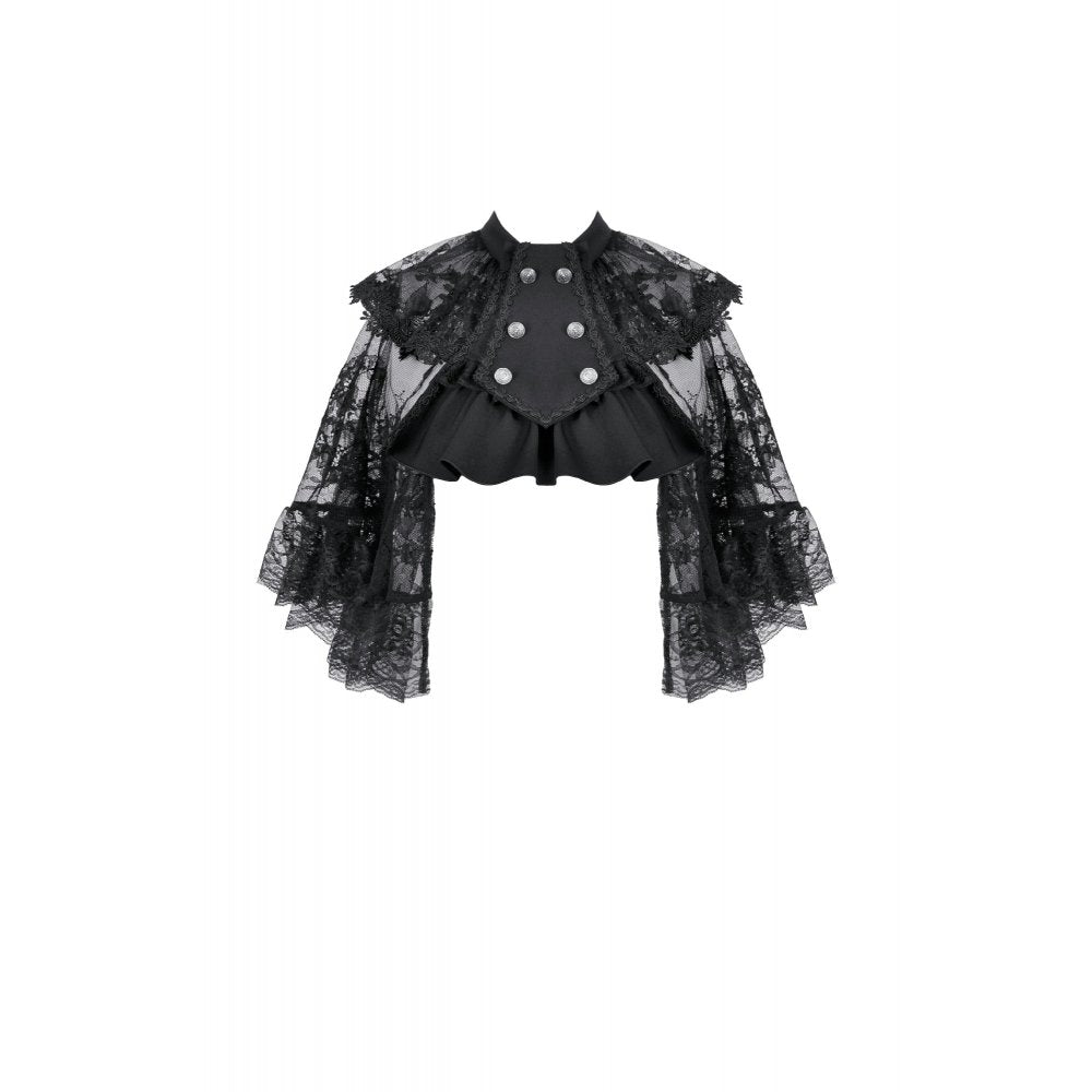 Dark in Love Bellatrix Lace Ruffle Capelet