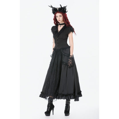 Dark in Love Belladonna Floor-Length Goth Skirt