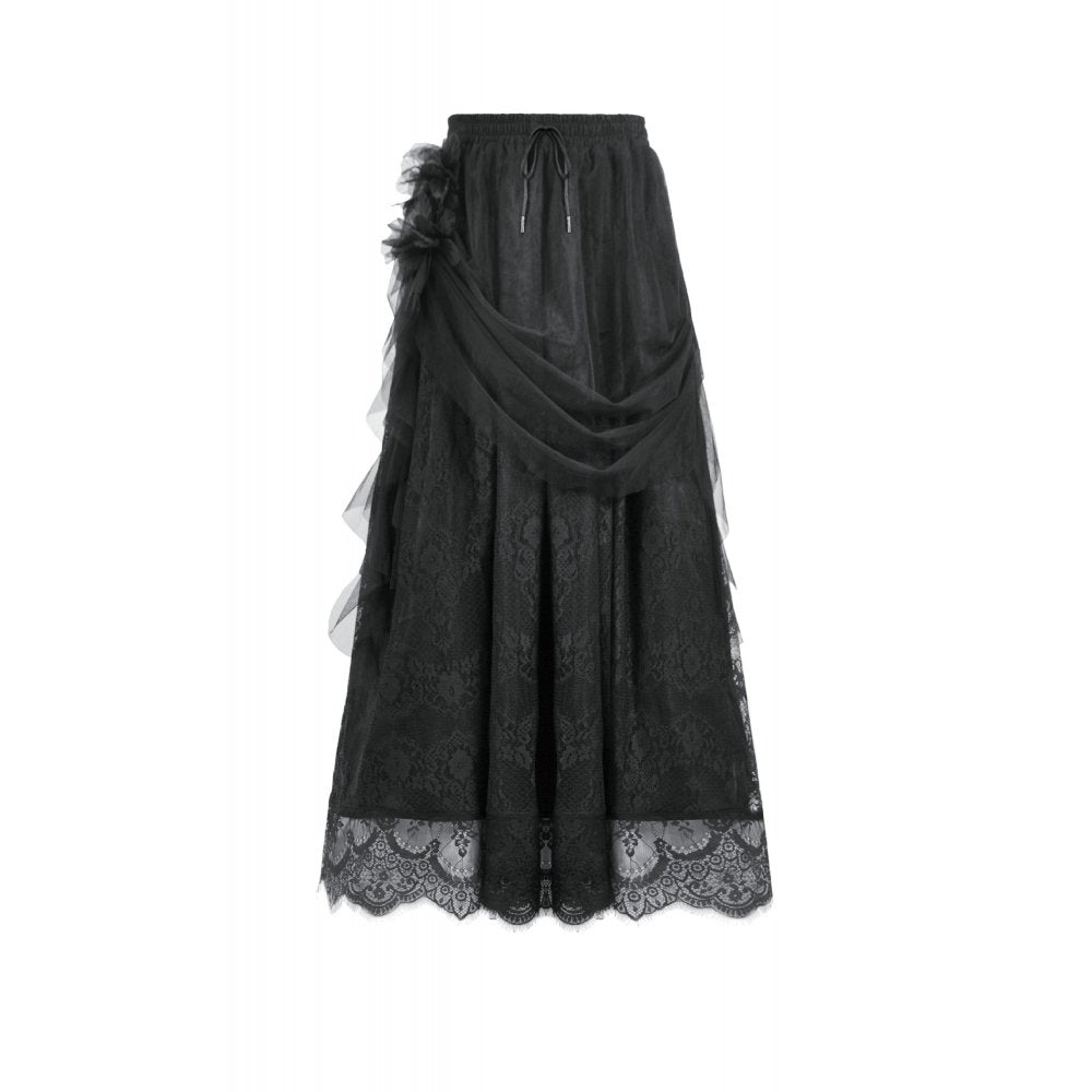 Dark In Love Seraphina Gothic Tulle Maxi Skirt