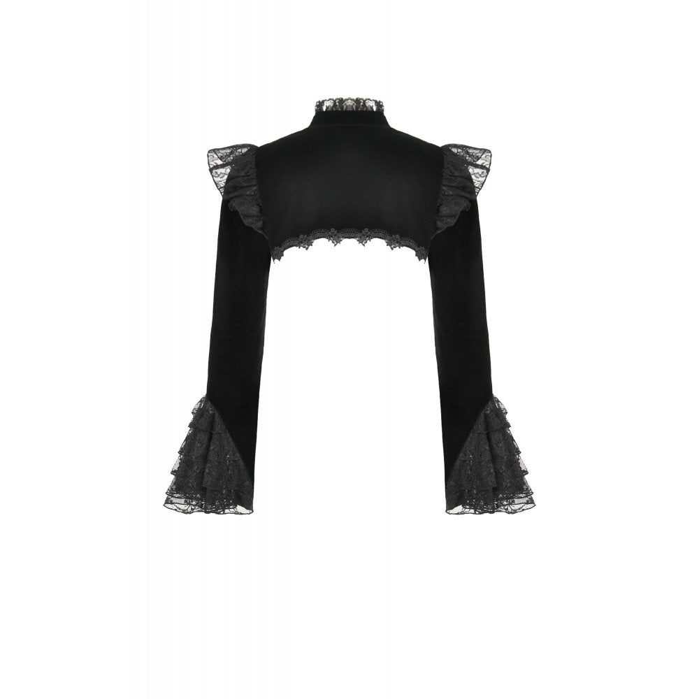 Erzebeth Bolero on Model with Corset Dress