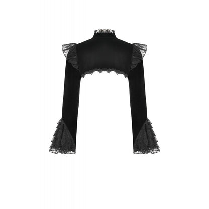 Erzebeth Bolero on Model with Corset Dress