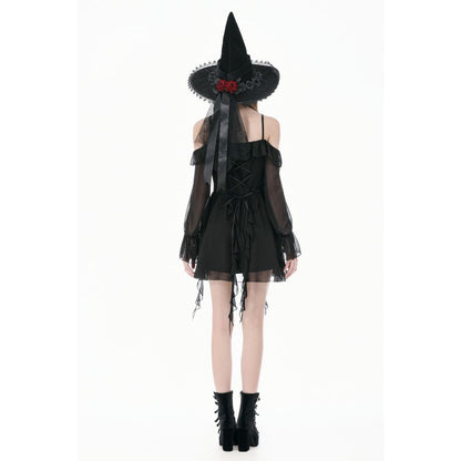 Dark in Love Nocturnal Crescent Chiffon Dress
