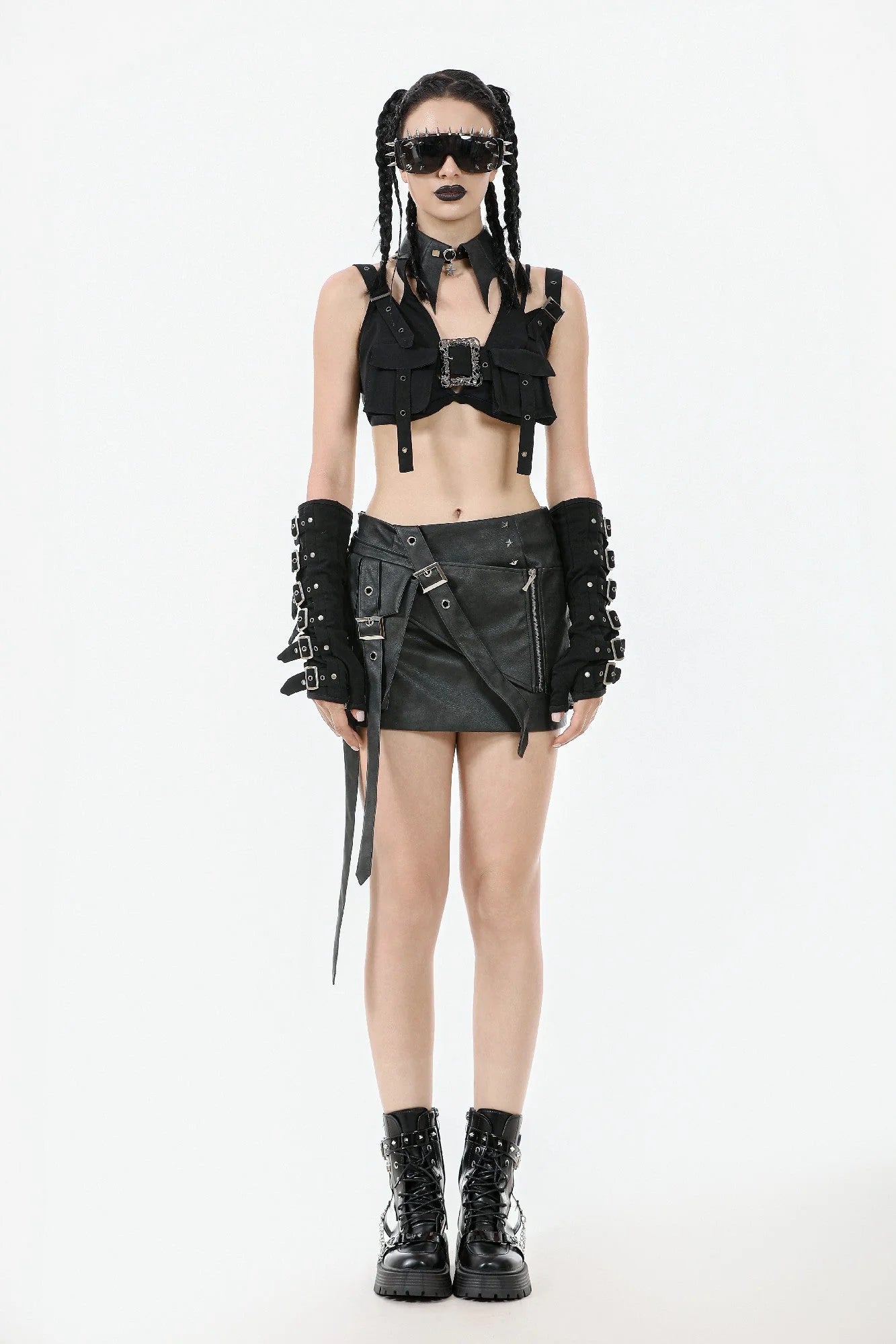 Dark in Love Belladonna Batwing Star Charm Collar