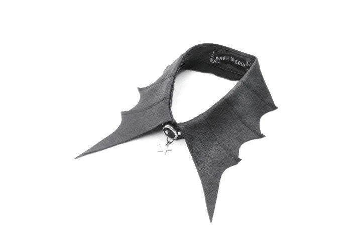 Dark in Love Belladonna Batwing Star Charm Collar