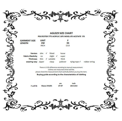 Long gothic arm warmers laid flat