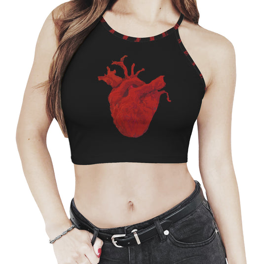 ANTIBrand Take My Heart halter crop top with painted heart